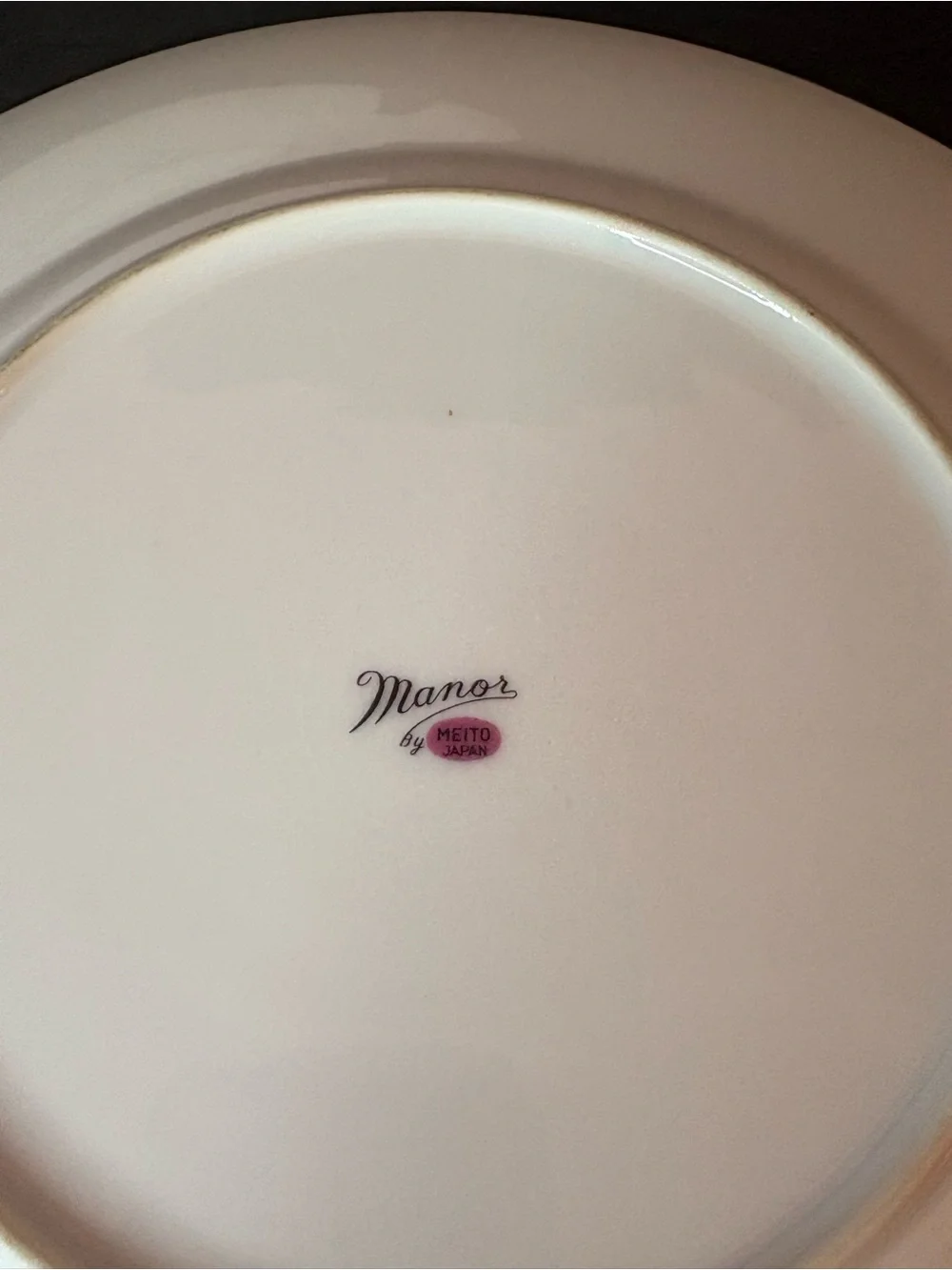 Vintage Pink Atomic Starburst Meito Fine China 10” Dinner Plates Set of 2